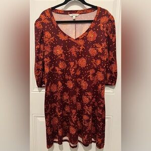 The Pioneer Woman Long Sleeve Floral Shirt Dress in Size Large EUC! So Soft! ❤️